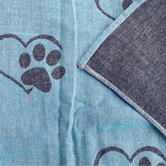 Dog blanket | Double sided cotton extra soft blanket for dogs, Blue/Grey - Picture 3 of 6